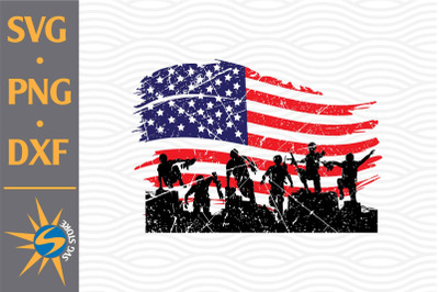 Distressed Army US Flag SVG, PNG, DXF Digital Files Include