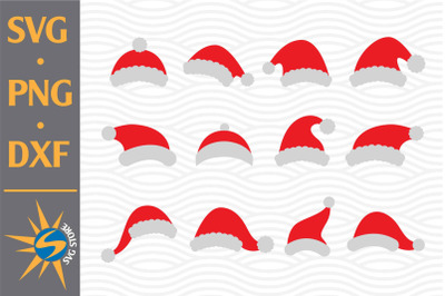 Santa Hat SVG&2C; PNG&2C; DXF Digital Files Include