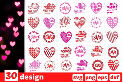 Valentine monogram SVG Bundle