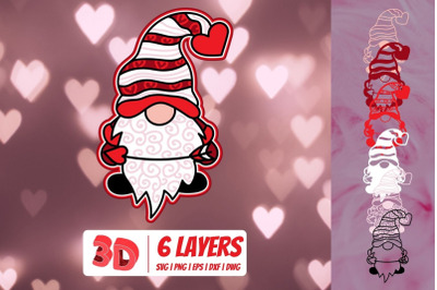 3D Valentine Gnome