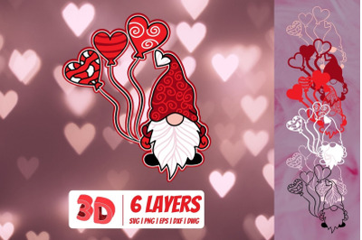 3D Valentine Gnome