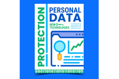 Personal Data Protection Promotion Banner Vector