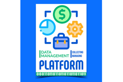 Data Management Platform Promotion Banner Vector