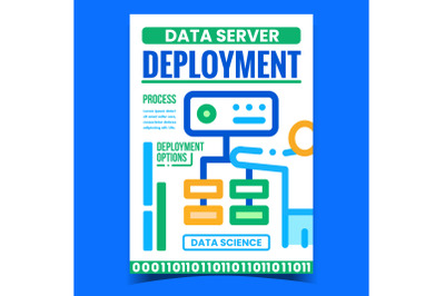 Data Server Deployment Promotion Banner Vector