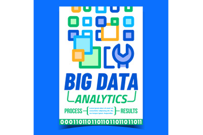 Big Data Analytics Creative Promo Banner Vector