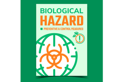 Biological Hazard Creative Promotion Banner Vector