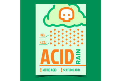 Acid Rain Problem Creative Promotion Banner Vector