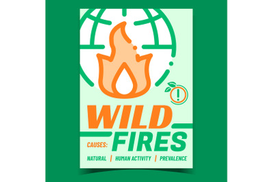 Wild Fires Creative Promotional Poster Vector