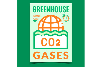 Greenhouse Gases Creative Promotion Banner Vector