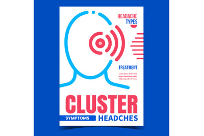 Cluster Headaches Creative Promo Banner Vector