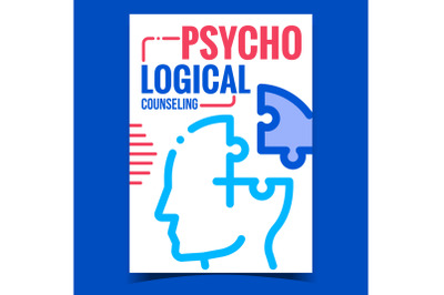 Psychological Counseling Promotion Poster Vector