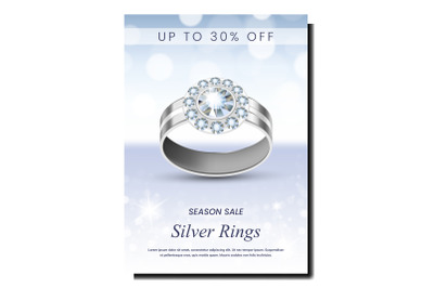 Silver Rings Creative Promotional Poster Vector