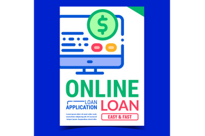 Online Loan Creative Promotional Banner Vector