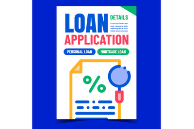 Loan Application Creative Promotion Poster Vector