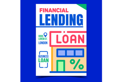 Financial Lending Office Promotion Poster Vector