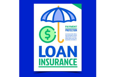 Loan Insurance Creative Promotion Poster Vector