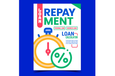 Loan Repayment Creative Promotion Banner Vector