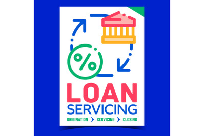 Loan Servicing Creative Promotion Poster Vector