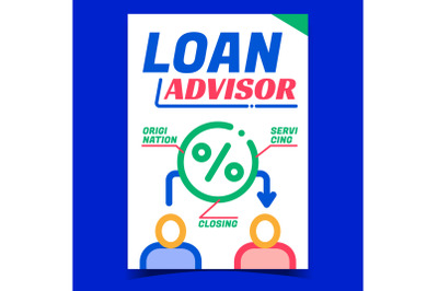 Loan Advisor Creative Promotion Banner Vector