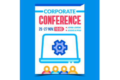 Corporate Conference Promotional Banner Vector