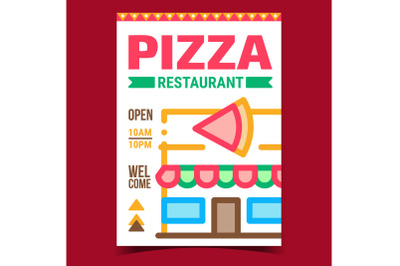 Pizza Restaurant Creative Promotion Banner Vector