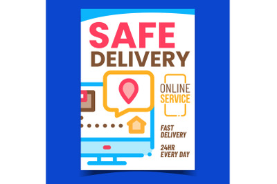 Safe Delivery Creative Promotion Poster Vector