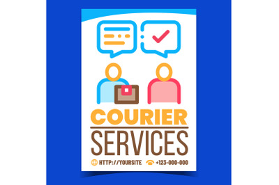 Courier Services Creative Promotion Banner Vector