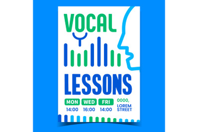 Vocal Lessons Creative Promotion Banner Vector