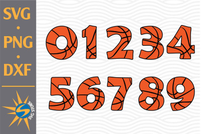 Baseketball Numbers SVG, PNG, DXF Digital Files Include