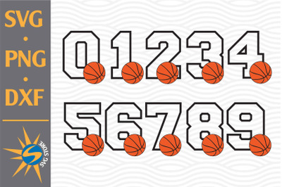 Basketball Numbers SVG, PNG, DXF Digital Files Include