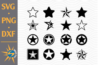 Star Silhouette SVG, PNG, DXF Digital Files Include