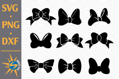 Bow Silhouette SVG, PNG, DXF Digital Files Include