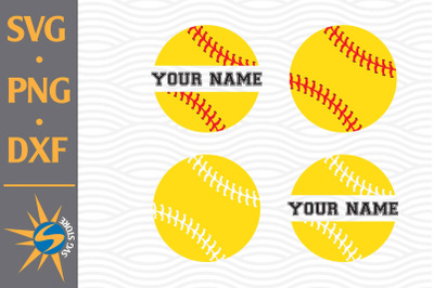 Split Softball SVG, PNG, DXF Digital Files Include