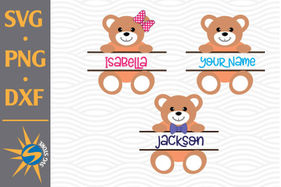 Split Teddy Bear SVG, PNG, DXF Digital Files Include