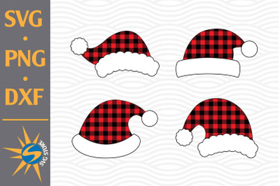 Santa Hat Plaid SVG&2C; PNG&2C; DXF Digital Files Include