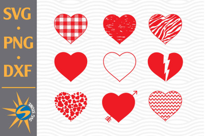 Heart, Heart Broken SVG, PNG, DXF Digital Files Include