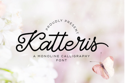 Katteris - Monoline Calligraphy Font