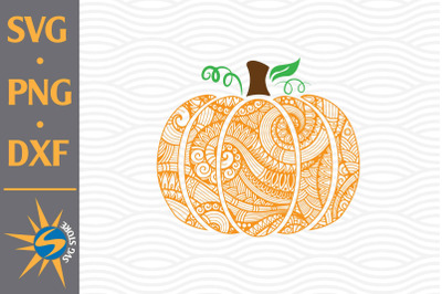 Mandala Pumpkin SVG&2C; PNG&2C; DXF Digital Files Include