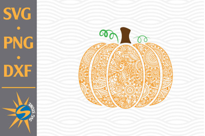 Mandala Pumpkin SVG&2C; PNG&2C; DXF Digital Files Include