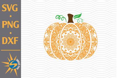 Mandala Pumpkin SVG&2C; PNG&2C; DXF Digital Files Include