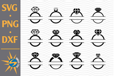 Split Ring SVG&2C; PNG&2C; DXF Digital Files Include