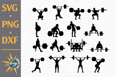 Men Weightlifting SVG, PNG, DXF Digital Files Include