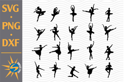 Ballet Silhouette SVG, PNG, DXF Digital Files Include