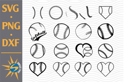 Softball SVG, PNG, DXF Digital Files Include