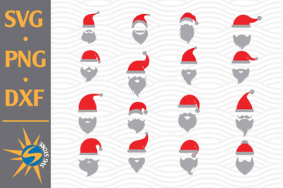 Santa Beard SVG&2C; PNG&2C; DXF Digital Files Include