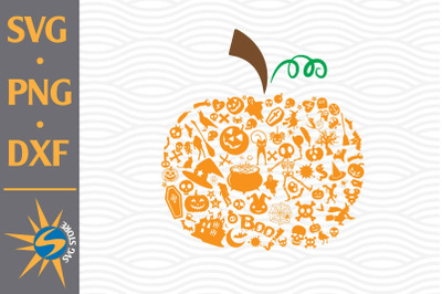 Pumpkin Halloween SVG, PNG, DXF Digital Files Include