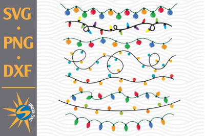 Christmas Light SVG&2C; PNG&2C; DXF Digital Files Include