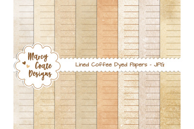Printable Coffee Dyed Lined Journal Paper - Letter Size