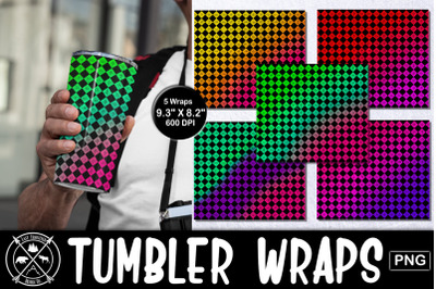 Checkered Tumbler Wrap Sublimation
