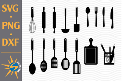 Kitchen Tool Set SVG, PNG, DXF Digital Files Include